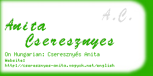 anita cseresznyes business card