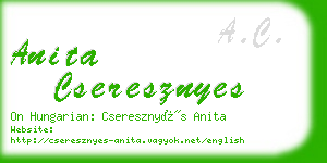 anita cseresznyes business card